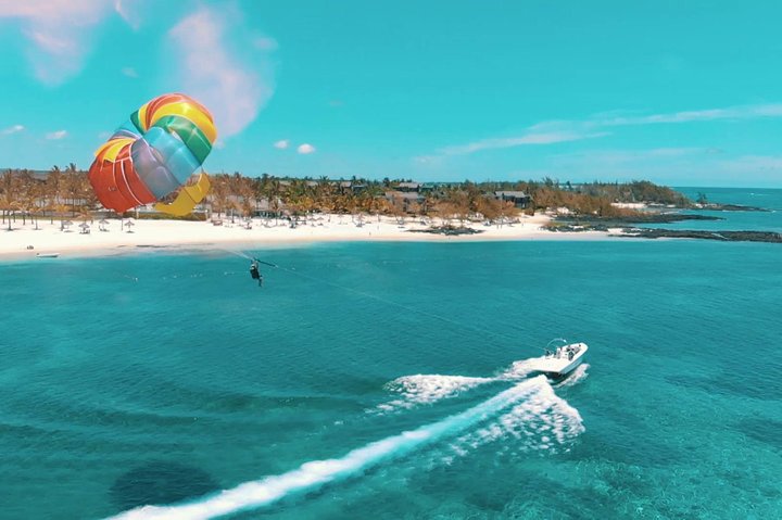 Supplier photograph for 3 Watersports + Ile aux Cerfs Speedboat Cruise + BBQ Lunch & Drinks + Waterfall