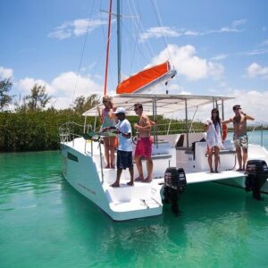 Supplier photograph for All inclusive CATAMARAN with BBQ : Ile aux cerf & GRSE waterfall