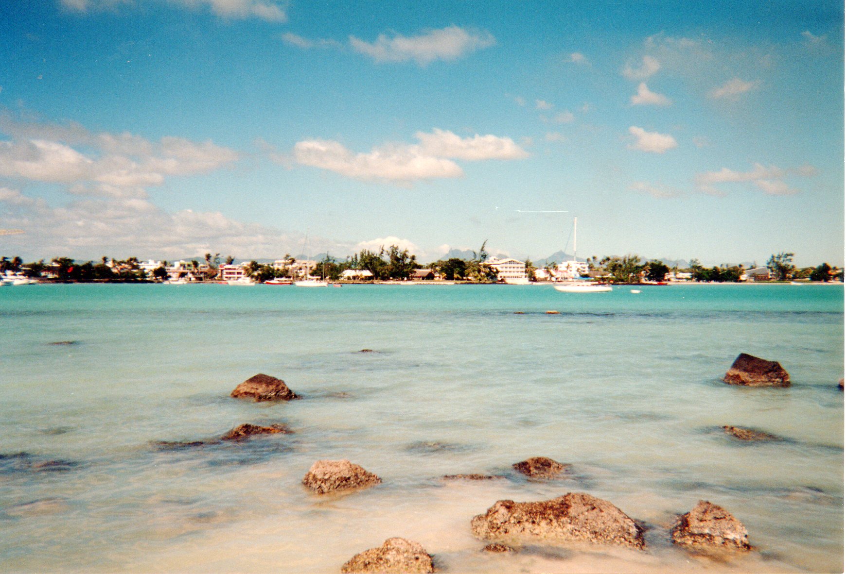 The lagoon at Grand Baie on the north coast of Mauritius
