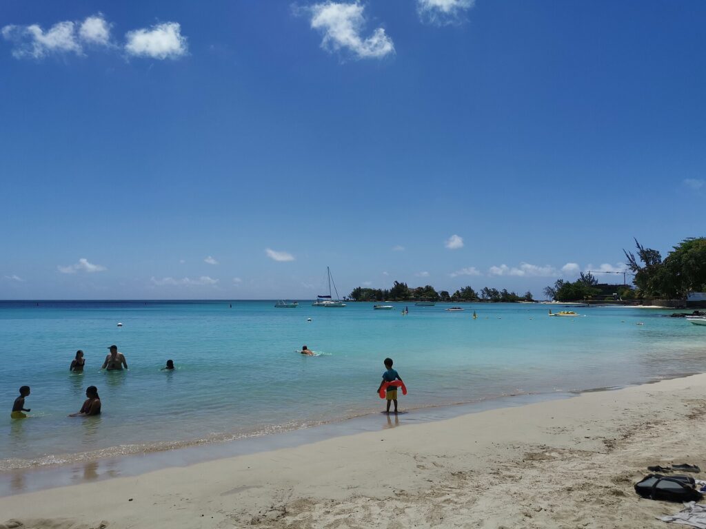 Pereybère public beach on the north coast of Mauritius